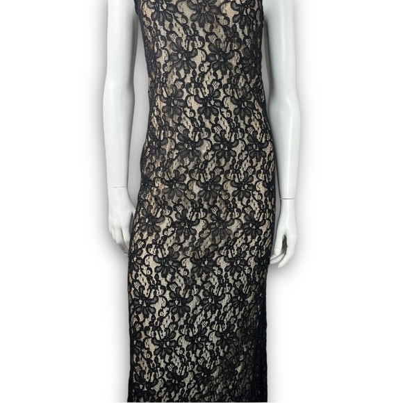 EVER BEAUTY True Y2k Vintage Sheer Floral Lace Slip Dress Boho Dark Coquette - Picture 5 of 14